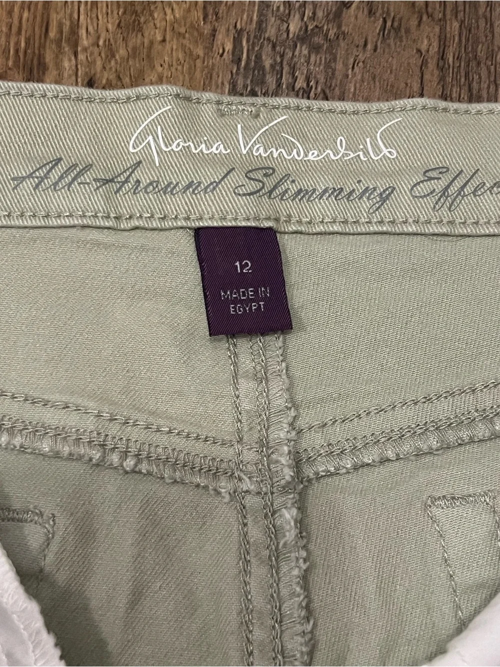 Women's Light Sage Embroidered with studded Sparkle Capri Jeans